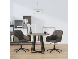 Vidaxl Cadeiras De Jantar Giratórias 2 Pcs Veludo Cinzento-escuro
