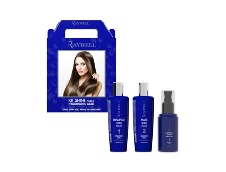 Shine Filler Acid Hyaluronic Kit ShampooMaskSerum RAYWELL PROFISSIONAL