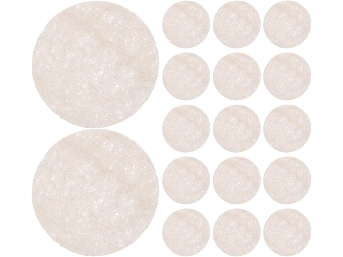 Pacote Com 30 Esponjas Faciais Esfoliantes De Bucha Vegetal Yardwe Macias E Naturais, Ideais Para Banheiro, Spa E Salões