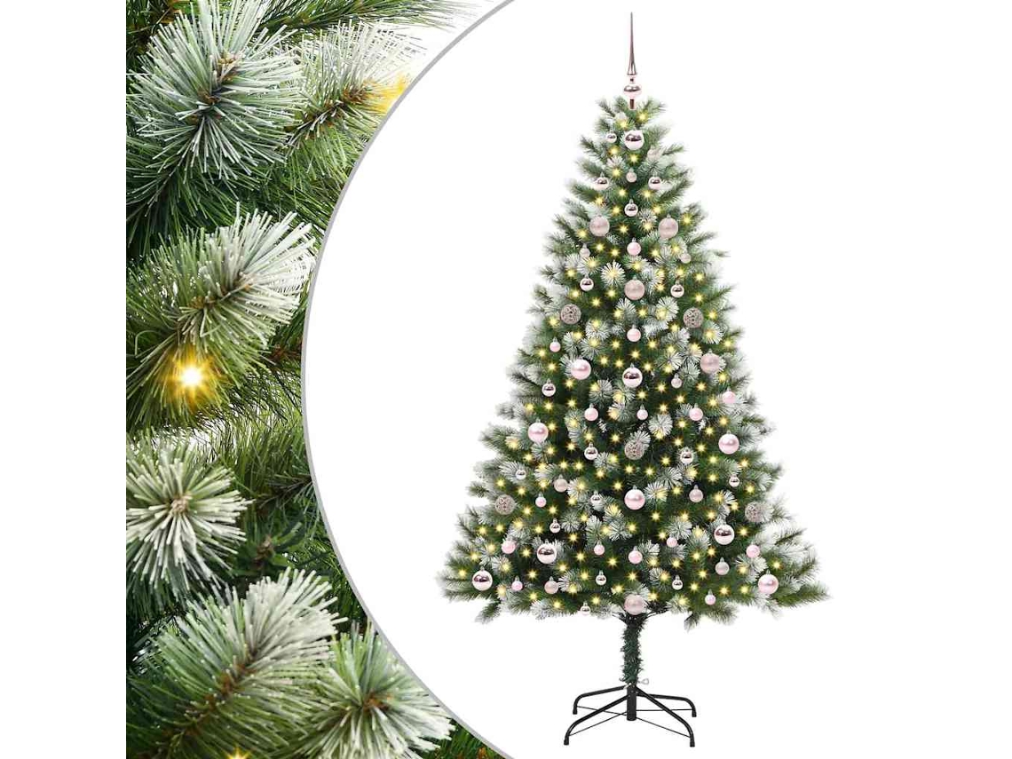 Árvore De Natal Artificial Com Leds Vidaxl Verde Pvc (180 Cm)