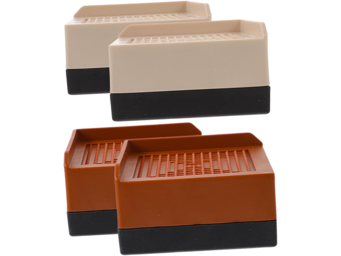 Conjunto De 4 Pés De Cama Em Plástico E Borracha Macia Para Elevar Camas.