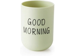 Caneca Para Escova De Dentes, Porta Escova Dentes Bom Dia, Acessórios Redondos Higiene Bucal E Gargarejo Crianças, Plástico Casal Aquaforge