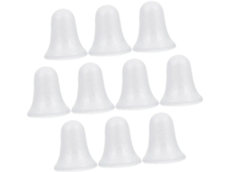 10 Sinos Natal Espuma Branca 8 Artesanato Diy Decorações Árvores Festas Material Poliestireno Pintura Pacote GOKOCO