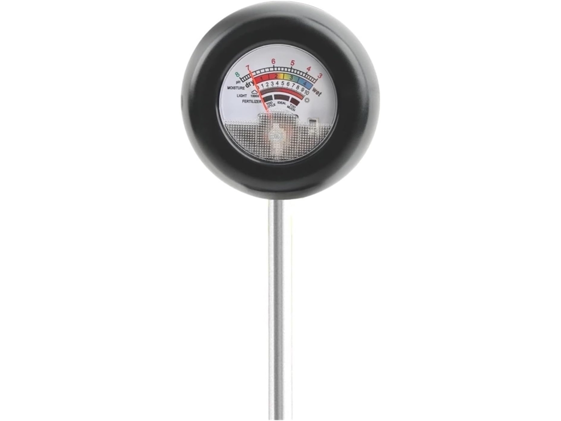Medidor De Ph Do Solo 4em 1-umidade, Luz Solar, Fertilidade E Acidez Ideal Para Vasos Plantas, Estufas, Flores