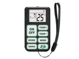 Controle remoto universal para ar condicionado branco com botões fluorescentes - Painel de controle remoto fácil de usar