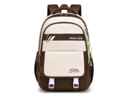 Mochila Escolar, 18 Cm, Cor Marrom Para Estudantes