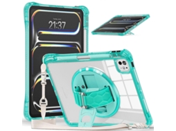Capa Para Ipad Pro 13 2024 Com Suporte Giratório, Feita De Tpu Híbrido Transparente E Policarbonato.