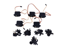 5 Conjuntos Motor Servo 55g com Braços 180° para Robô, Carro, Barco RC