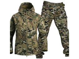 Conjunto De Jaqueta E Calça Camuflada Para Homem Impermeável E Antivento De Inverno Tático Militar Cp L