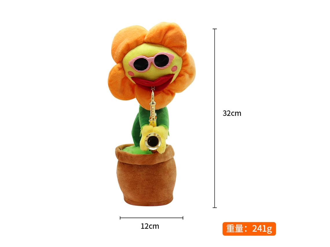 Brinquedos de Dança Infantis Orange Sunflower Pacote de Inglês com 120 Músicas + Gravações para Aprender a Falar CHENNNLS