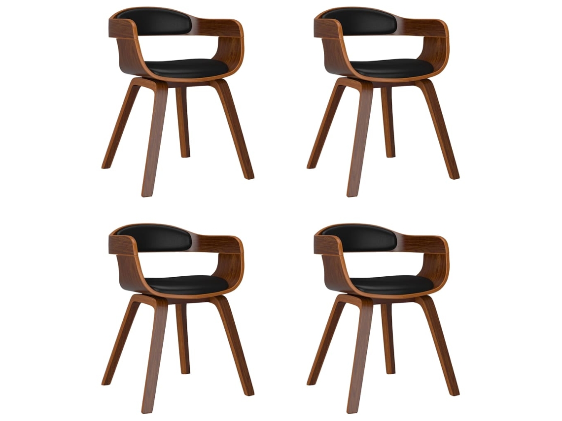 Dining Chair, Dining Chairs Vidaxl Preto Couro Artificial (n/a)
