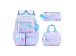Conjunto De 3 Peças De Mochila Fofa, Mochila Escolar, 17 Polegadas, Adequada Para Escola, Viagens, Pernoites E Aventuras Diárias Rosa