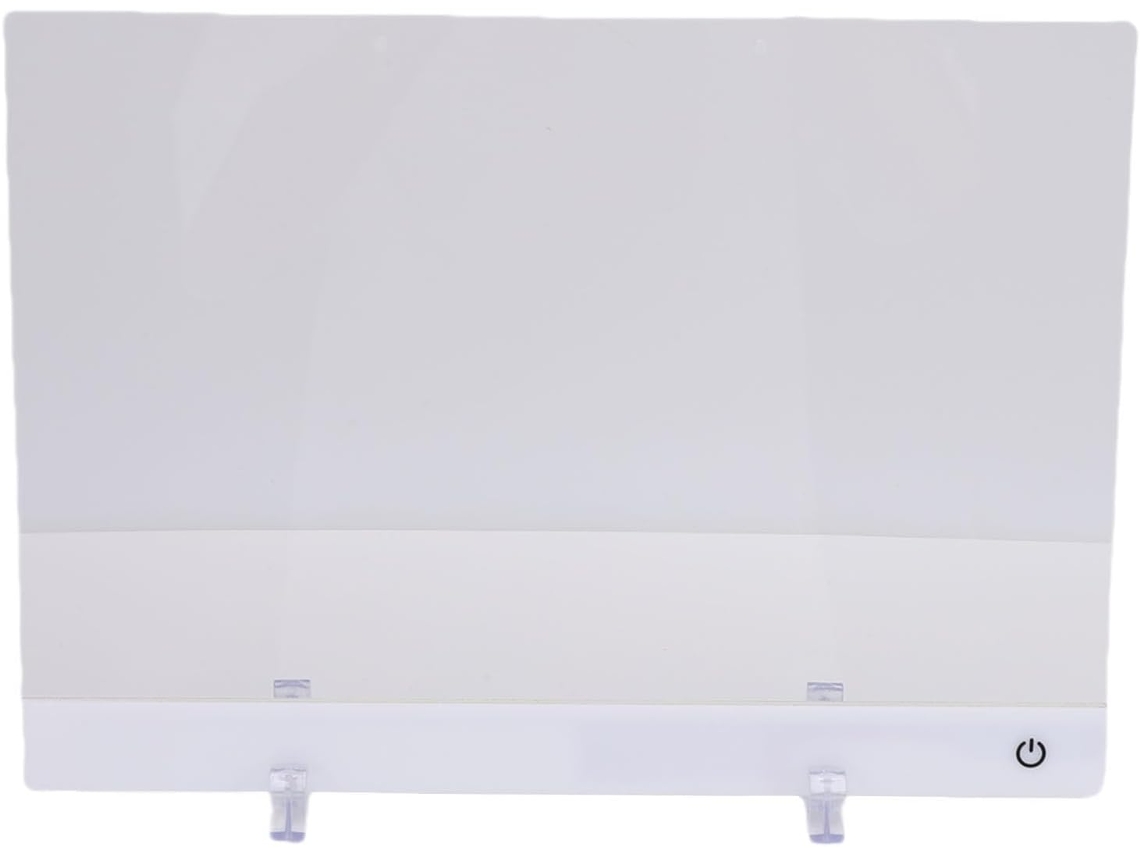 Quadro Branco Led, 35 X 25 Cm, Quadro De Acrílico Iluminado Para Escrita A Seco Com 7 Cores De Luz E Gokoco