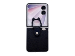 Capa Transparente Em Pu + Pc Com Suporte De Anel Para Celular Honor Magic V Flip 2