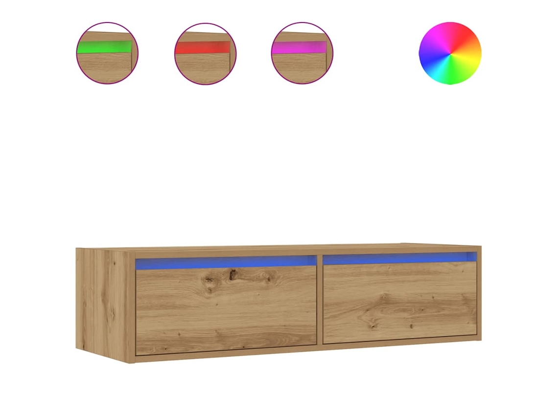 Móvel de tv VIDAXL Castanho Madeira processada (100 x 35.5 x 25 cm)