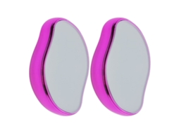 2 Peças Borracha De Pelo De Cristal Sem Dor Reutilizável Exfoliante De Pele Depilador Suave Roxo
