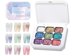 Pat Nail Gels, 9 Cores, 15 Ml, Degradê De Pigmento Intenso