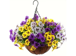 Buquê de Amor perfeito Artificial, Conjunto com 30 Hastes, Flores Decorativas Suspensas para Exterior, Flores Artificiais Sem Vaso. AQUAFORGE