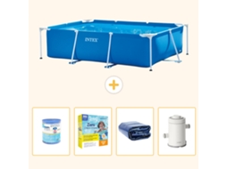 Intex Piscina Com Estrutura Retangular - 220x150x60 Cm - 5-peças S65