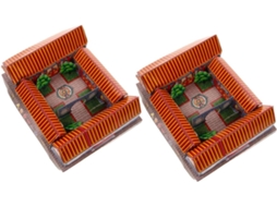 Besportble Conjunto de 2 Peças Casa Papel para Queima, Ideal Culto Aos Ancestrais, Acessórios Sacrifício o Fes