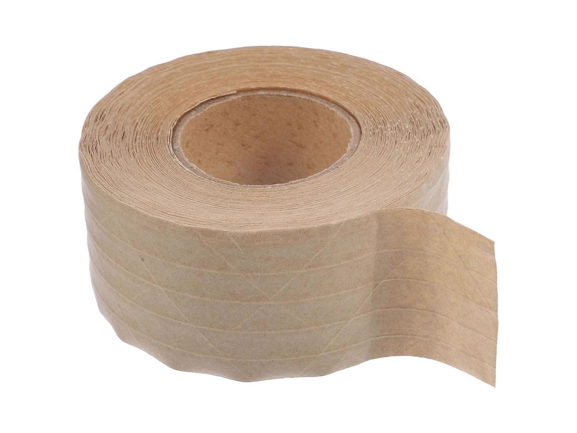 1 Rolo de Fita Adesiva de Vedação Ativada por Água, Fita Kraft para Embalagem, Fita Adesiva Multiuso. GOKOCO
