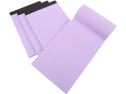 Conjunto De 4 Cadernos De Papel Roxo, Pautados, Resistentes A Rasgos, Fáceis De Transportar