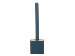 Escova de vaso sanitário plana com suporte de silicone, cerdas flexíveis, não risca, fácil de limpar, para a borda do vaso sanitário.