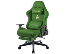 Cadeira Gamer, Design Ergonã´mico, Apoios De Braã§o Ajustã¡veis, Verde Oem