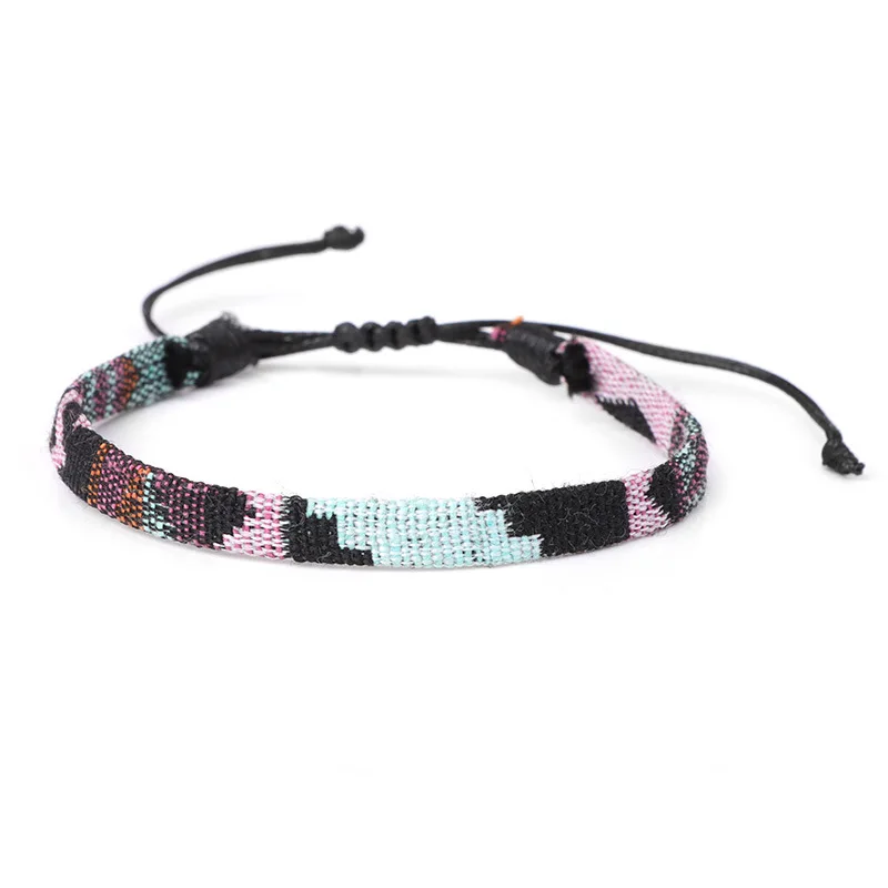 Pulseiras De Casal Artesanais Em Estilo Boêmio, Com Miçangas E Detalhes Trançados, Ajustáveis.