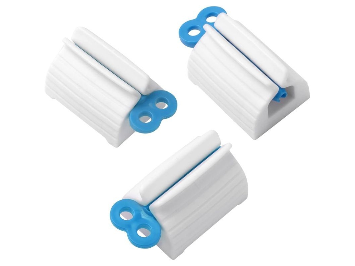 3 Peças Extrator De Pasta De Dentes Com Base Giratória Para Acessórios De Banheiro Abs 5.2x3.8x3.8cm