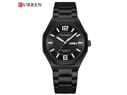 Relógio de Quartzo MDUG Simples e À Prova D'água com Pulseira de Aço Inoxidável, Estilo Casual de Negócios (preto)
