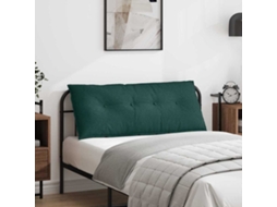 Vidaxl Travesseiro Para Costas Verde Escuro 120 X 19 X 50 Cm Tecido