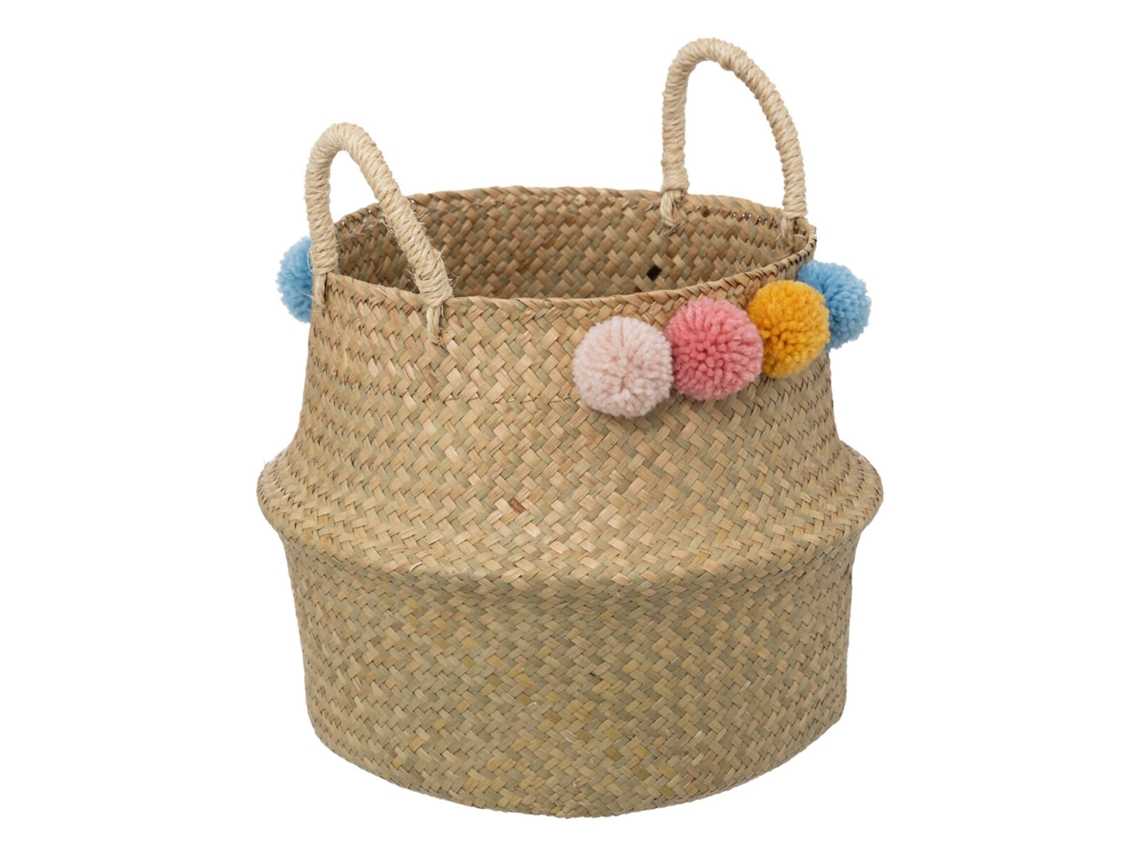 ATMOSPHERA Cesta Infantil Coleção Bulda com Pompons