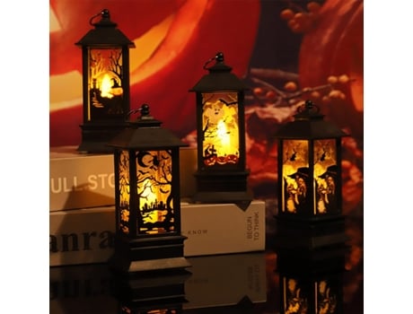 Peças Led Lanterna Halloween, Decoração Halloween Exterior Interior Pendurado, Abóbora Fantasma Luz Noturna, Decoração Luminosa Jardim