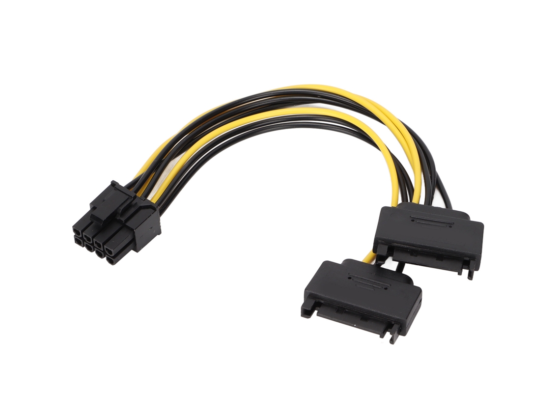 Aetheria 2pcs Cabos de Alimentação Dual Sata 15pin para Pcie 8pin Adaptador de Alimentação Gpu
