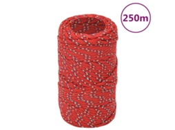 Vidaxl Corda De Barco 2 Mm 250 M Polipropileno Vermelho