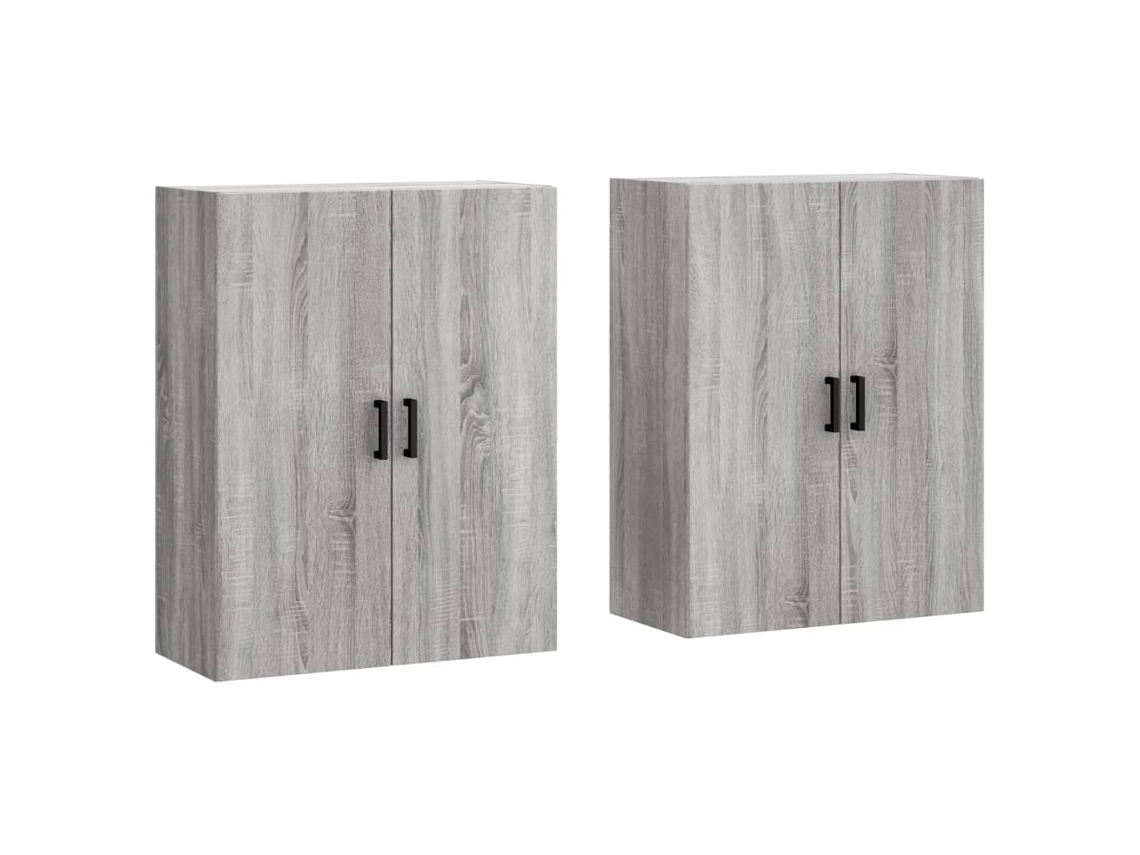 Conjunto de armários de parede Cinzento Sonoma, 2 peças, 69,5 x 34 x 90 cm, EXCLUSIVO DA MAISON