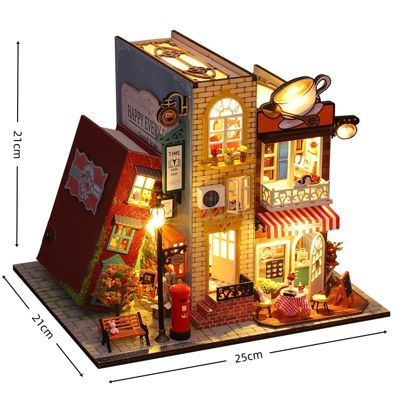Cantinho Secreto para Construir um Livro de Histórias, Casa em Miniatura de Madeira 3d. MDUG