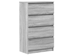 Aparador em Madeira Processada Cor Cinzento Sonoma MAISON EXCLUSIVE (60x35x98,5 cm)