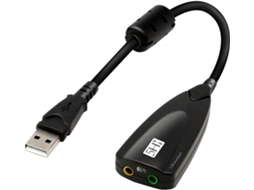 Placa De Som Externa Usb 5hv2, Adaptador Áudio Para Pc, Auscultadores E Microfone