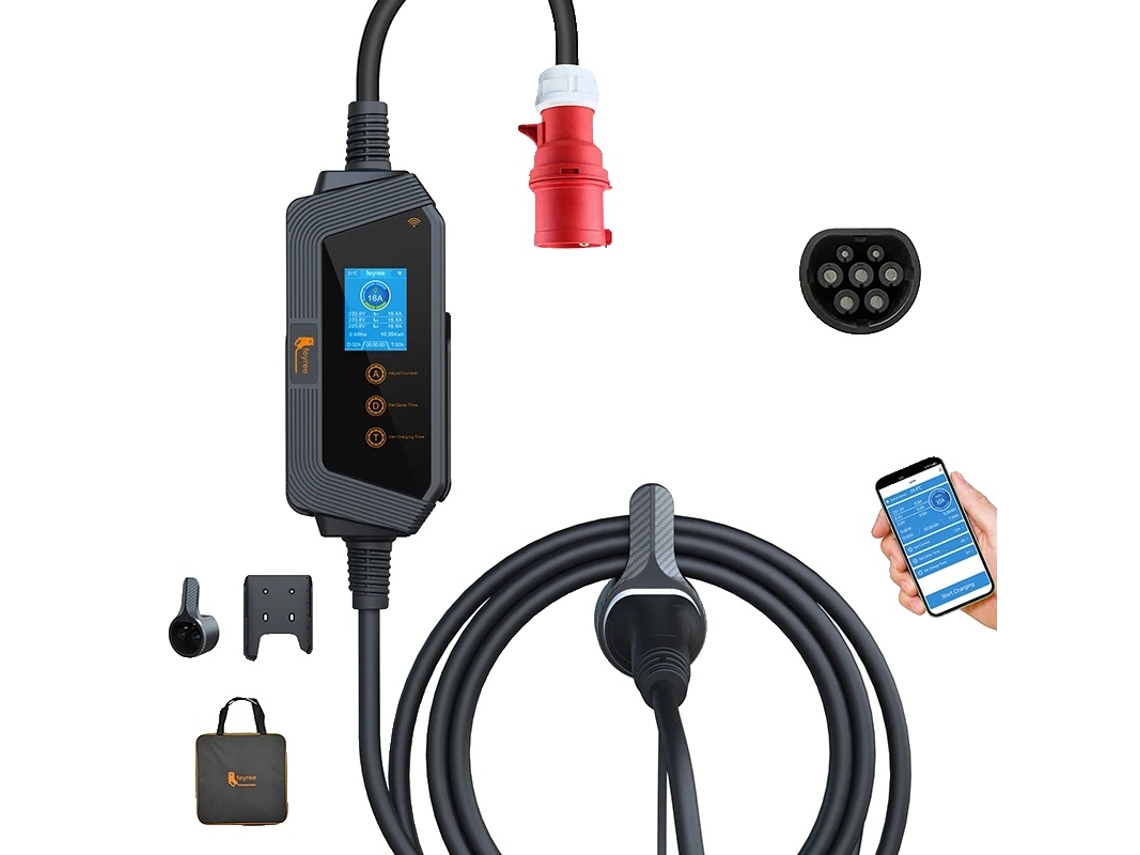 Estação De Carregamento De Veículos Elétricos, 7kw/11kw/22kw, Classificação Ip66, Controle Wi Fi Inteligente,11kw App Oem