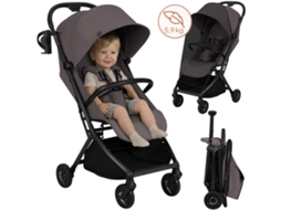 Carrinho De Passeio Lionelo Sia Estrutura Ultraleve 5,9 Kg - Travão Confortável - Fivela E Cesto Com Fecho Mnético - Mosquiteiro, Dark Bege