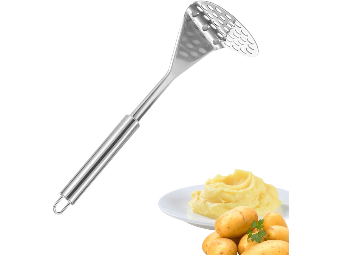 Amassador De Batatas Com Cabo Longo, Ergonômico E Estável.