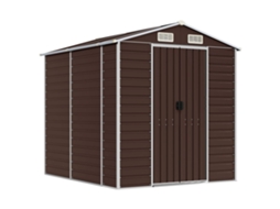 Abrigo VIDAXL Marrom Aço (191x215x198 cm)