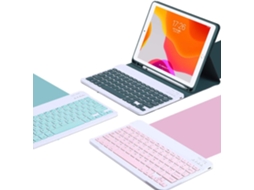 Capa Teclado Para Ipad Air 4 Com Rato, Teclado Fino Retroiluminado E Capa Flip Folio Com Teclado Para Mulheres