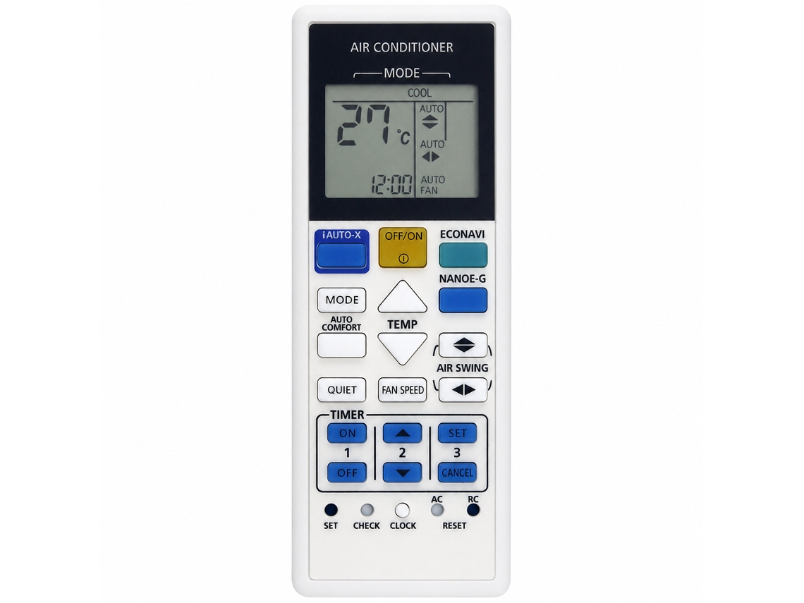 Comando À Distância Para Ar Condicionado Compatível Com Panasonic A75c4543_zhd