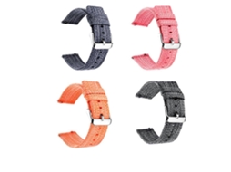 Pulseira De Substituição Simples Em Nylon E Lona Para Smartwatch, 22 Mm, Cinza Escuro.
