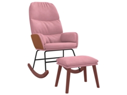 Cadeira De Balanço Vidaxl Cor-de-rosa Veludo