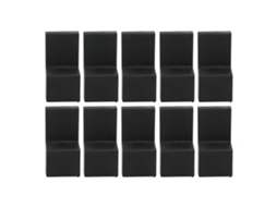 Primerox 10 Pcs Protetor de Canto H Silicone 2,5x2,5x4,7cm Seguro Flexible para Bebê Preto