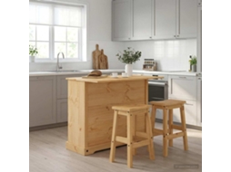 Vidaxl Conjunto De Ilha De Cozinha 3 Unid. Corona Cera De Mel